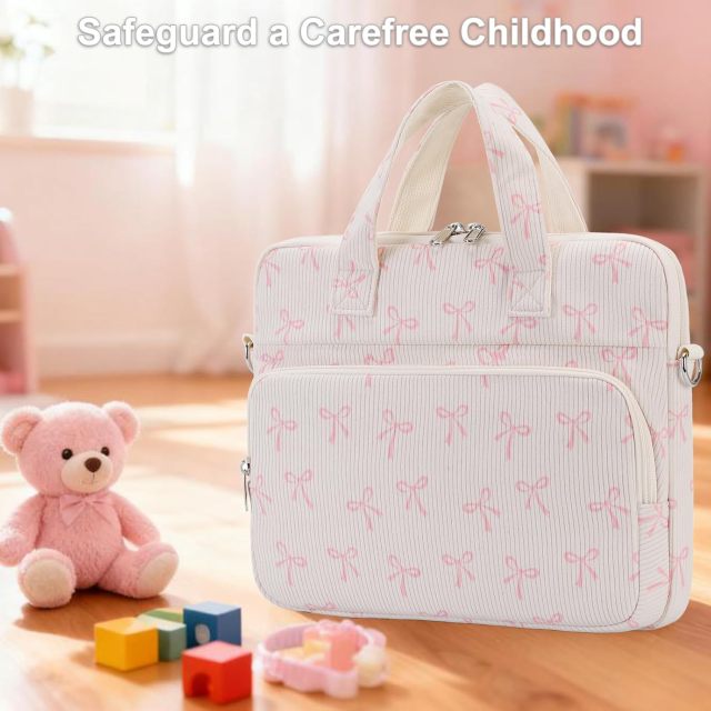 Kids Tablet Carrying Sleeve - 12.5 Inch Protective Bag with Shoulder Strap