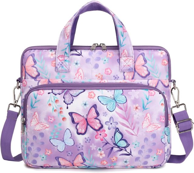 Kids Tablet Carrying Sleeve - 12.5 Inch Protective Bag with Shoulder Strap