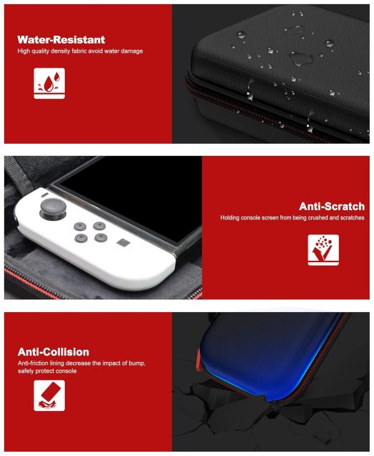 Switch 2 Case Compatible with Nintendo Switch 2/ Switch/Switch OLED, Switch Travel Carrying Hard Shell Protective Cases