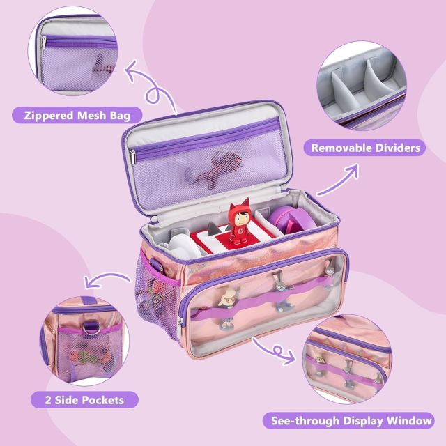 Storage Bag for Music Box/ Headphones/ Charging Station & Accessories, Carry Bag with Shoulder Strap