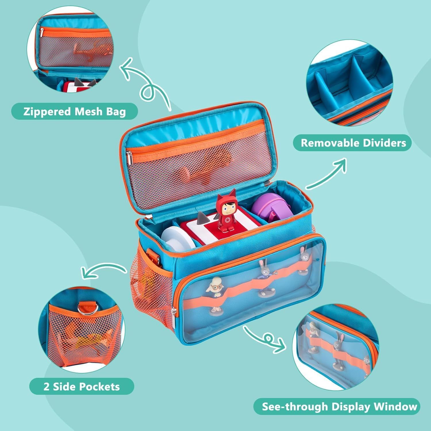 Storage Bag for Music Box/ Headphones/ Charging Station & Accessories, Carry Bag with Shoulder Strap