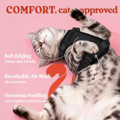 Cat Harness and Leash for Walking, Escape Proof Soft Adjustable Vest Harnesses for Cats