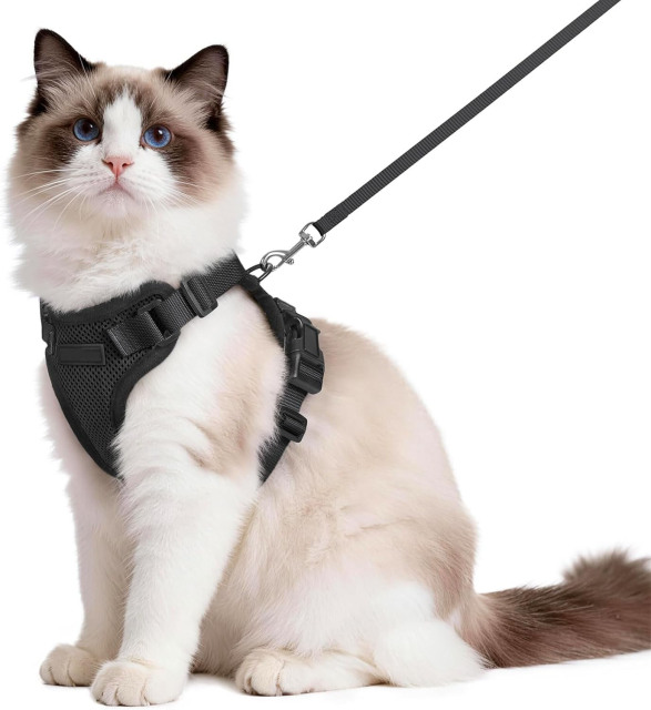 Cat Harness and Leash for Walking, Escape Proof Soft Adjustable Vest Harnesses for Cats