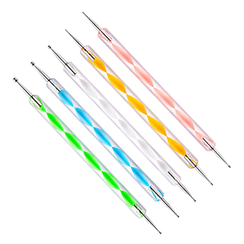 5pcs Disposable Reusable Short Acrylic Rod Nail Gem Dotting Tool Pen，Jiuheng Cosmetic,jiuhengcosmetic