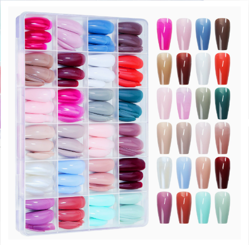 24 Colours Nail Tips  Artificial Nail Art Beauty Manicure Makeup Tools