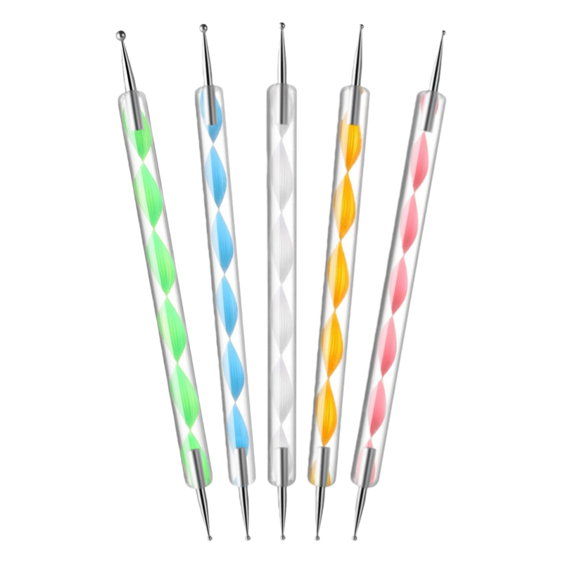 5pcs Disposable Reusable Short Acrylic Rod Nail Gem Dotting Tool Pen，Jiuheng Cosmetic,jiuhengcosmetic