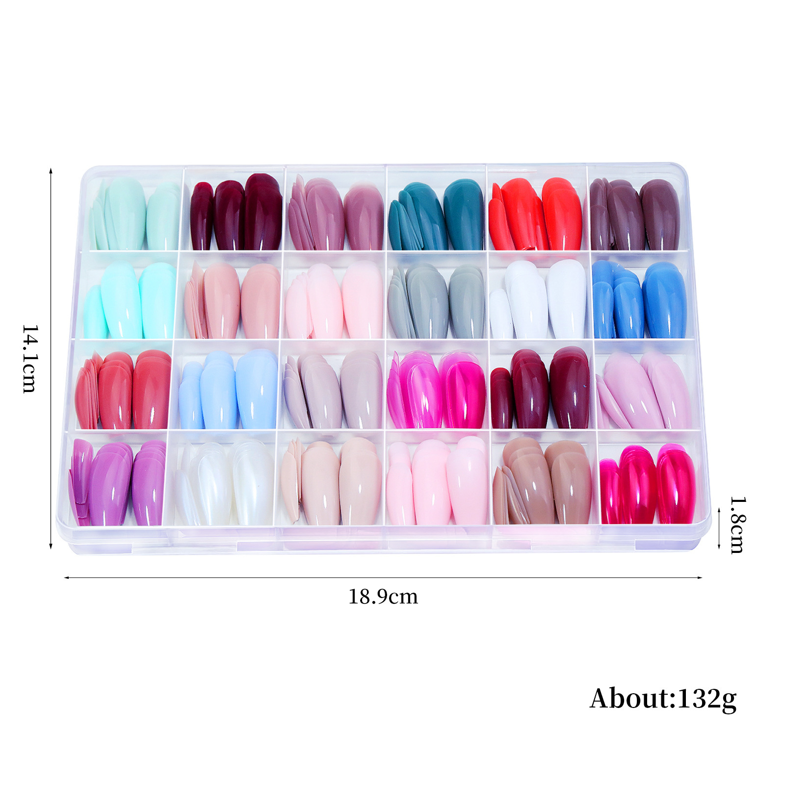 Frosted Square BalletPress on Nails ColorfulTraceless Full Cover False Nail Tips