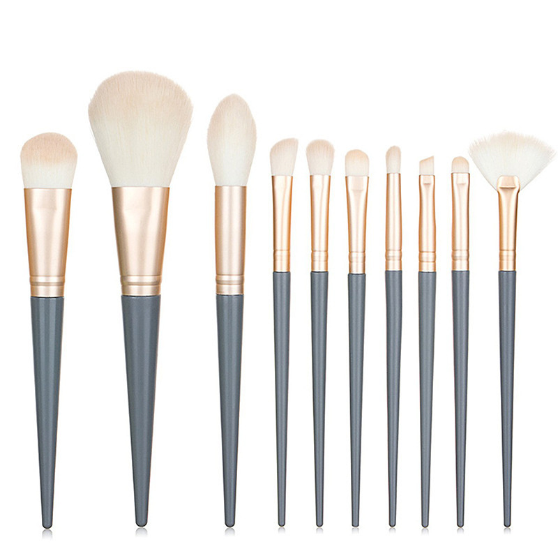 10Pcs Synthetic Hair Makeup Brush Set Professional Beauty Cosmetic Kit，Jiuheng Cosmetic,jiuhengcosmetic