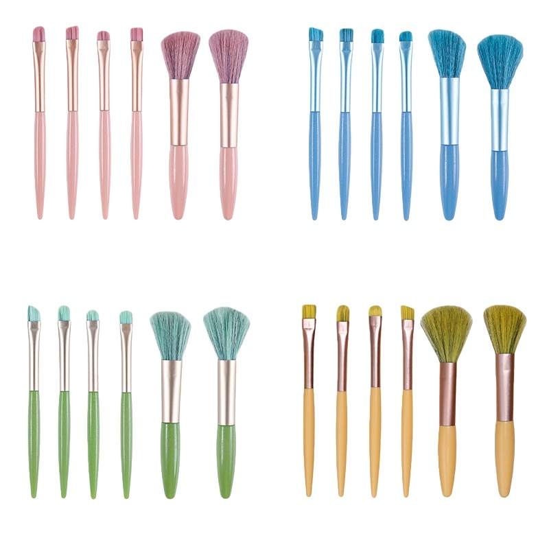 Premium Six-Piece Soft Foundation Brush Set Cosmetic Tool Manufacturer，Jiuheng Cosmetic,jiuhengcosmetic