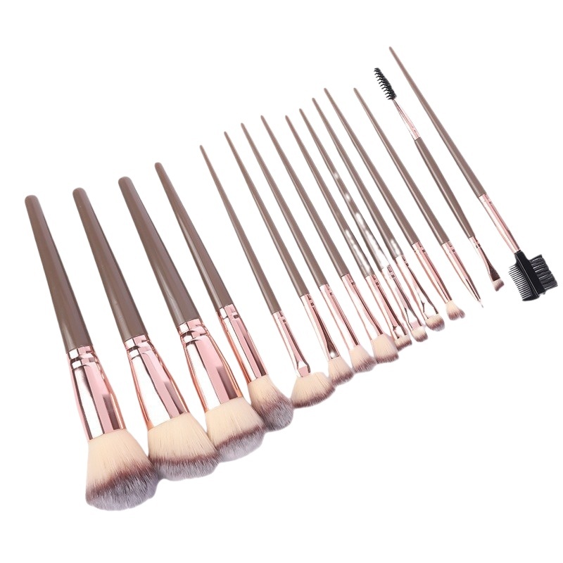 15Pcs Twisted Handle Makeup Brush Set，Jiuheng Cosmetic,jiuhengcosmetic