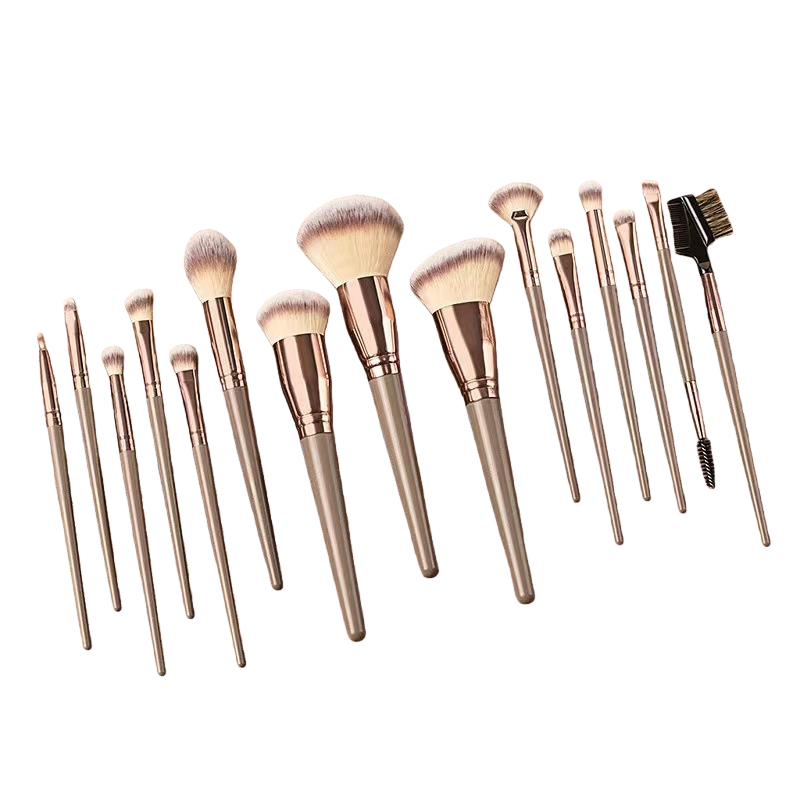 15Pcs Twisted Handle Makeup Brush Set，Jiuheng Cosmetic,jiuhengcosmetic