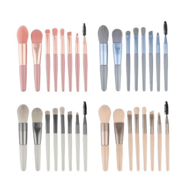 Premium 8-Piece Vegan Makeup Brush Set |Customizable& Low MOQ Supplier，Jiuheng Cosmetic,jiuhengcosmetic
