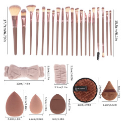 40-Piece Synthetic Fiber Beauty Tool Set for Complete Makeup Needs，Jiuheng Cosmetic,jiuhengcosmetic