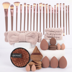 40-Piece Synthetic Fiber Beauty Tool Set for Complete Makeup Needs，Jiuheng Cosmetic,jiuhengcosmetic