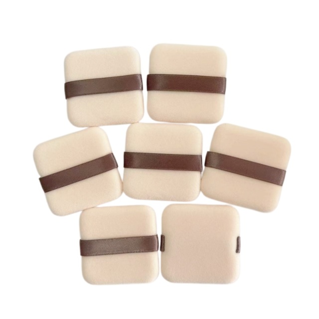 Wholesale High Density Square Velvet Makeup Powder Puff Super Soft Cosmetic Puff
