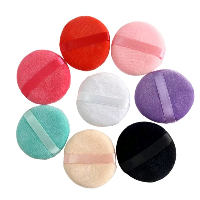 Soft Cute Washable Foundation Powder Puff Private Label Pure Cotton Makeup