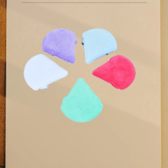 Face Soft Cotton Triangle Powder Puff Wet and Dry Makeup Puff Velvet Beauty Sponge