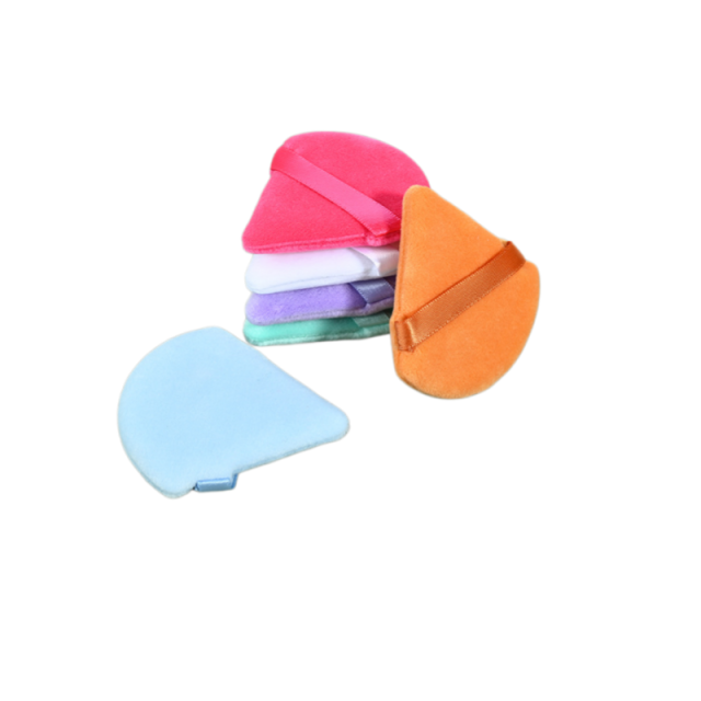 Face Soft Cotton Triangle Powder Puff Wet and Dry Makeup Puff Velvet Beauty Sponge