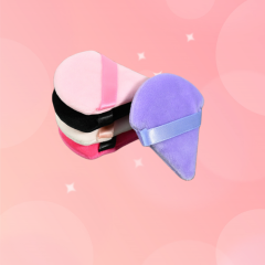 Face Soft Cotton Triangle Powder Puff Wet and Dry Makeup Puff Velvet Beauty Sponge