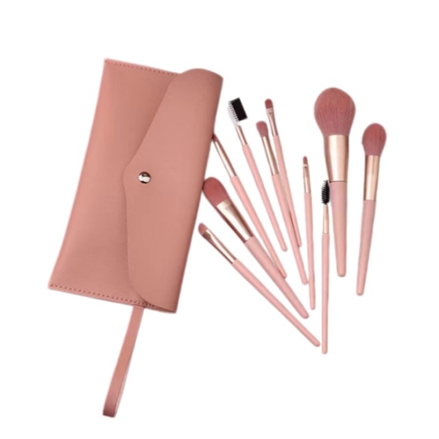 12Pcs Pink Makeup Brush Set，Jiuheng Cosmetic,jiuhengcosmetic