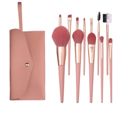 12Pcs Pink Makeup Brush Set，Jiuheng Cosmetic,jiuhengcosmetic