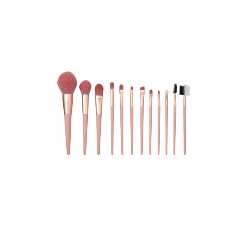 12Pcs Pink Makeup Brush Set，Jiuheng Cosmetic,jiuhengcosmetic
