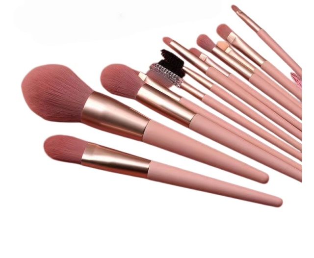 12Pcs Pink Makeup Brush Set，Jiuheng Cosmetic,jiuhengcosmetic