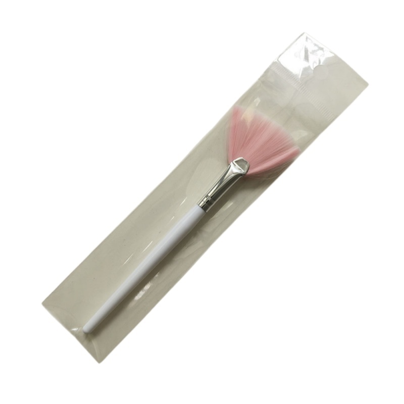 Soft Nylon Fan Mask Brush With Plastic Handle For Facial Mask，Jiuheng Cosmetic,jiuhengcosmetic