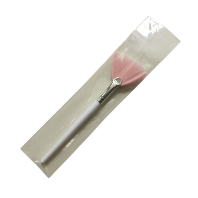 Soft Nylon Fan Mask Brush With Plastic Handle For Facial Mask，Jiuheng Cosmetic,jiuhengcosmetic