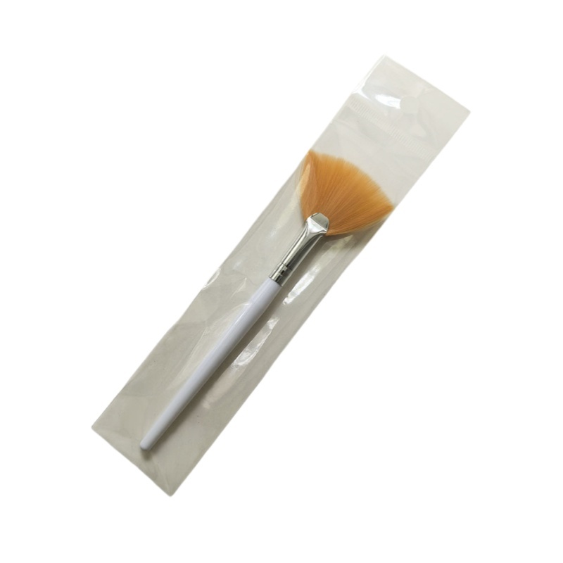 Soft Nylon Fan Mask Brush With Plastic Handle For Facial Mask，Jiuheng Cosmetic,jiuhengcosmetic