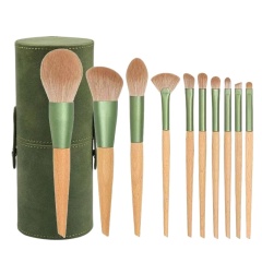 10Pcs Wooden Handle Makeup Brush Set，Jiuheng Cosmetic,jiuhengcosmetic