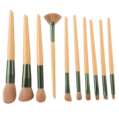 10Pcs Wooden Handle Makeup Brush Set，Jiuheng Cosmetic,jiuhengcosmetic