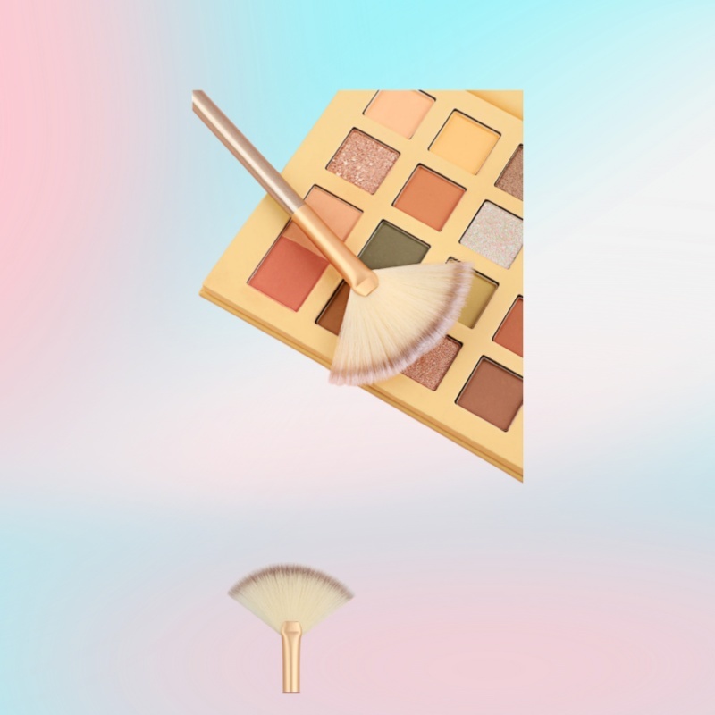 Premium Fan-Shaped Makeup Brush | Synthetic Fiber | OEM/ODM，Jiuheng Cosmetic,jiuhengcosmetic
