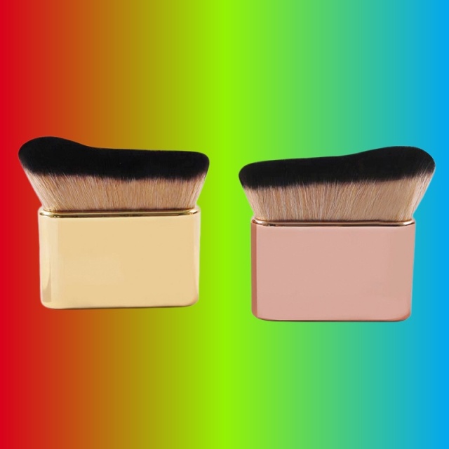 Wave-Shaped Flat Top Cosmetic Brush | Foundation & Blush Synthetics，Jiuheng Cosmetic,jiuhengcosmetic
