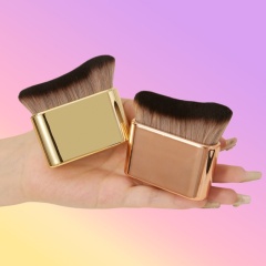 Wave-Shaped Flat Top Cosmetic Brush | Foundation & Blush Synthetics，Jiuheng Cosmetic,jiuhengcosmetic