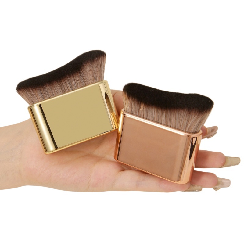 Wave-Shaped Flat Top Cosmetic Brush | Foundation & Blush Synthetics，Jiuheng Cosmetic,jiuhengcosmetic