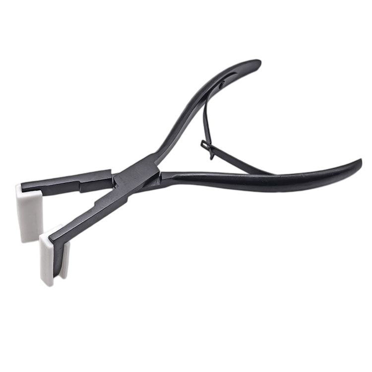 Black Titanium Hair Extension Pliers 3CR13 Stainless Steel Model 191，wholesale beauty tools