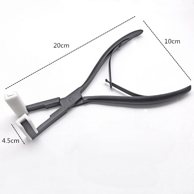 Black Titanium Hair Extension Pliers 3CR13 Stainless Steel Model 191，wholesale beauty tools