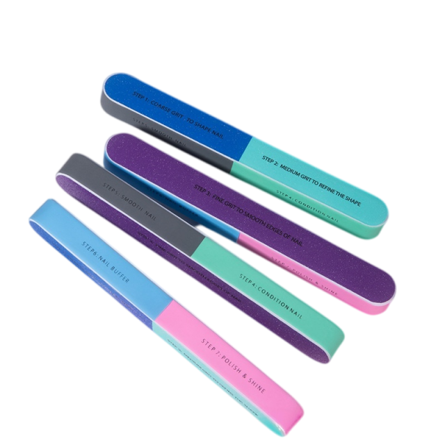 7‑Sided Multi‑Function Sponge Nail File，wholesale beauty tools