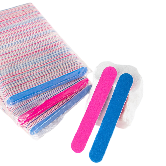 5cm Mini Pink Blue Nail File Wholesale Manicure Emery Board，wholesale beauty tools