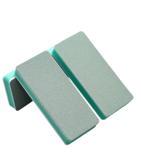 Handheld double-sided polishing board with 3 grit sizes.，wholesale beauty tools