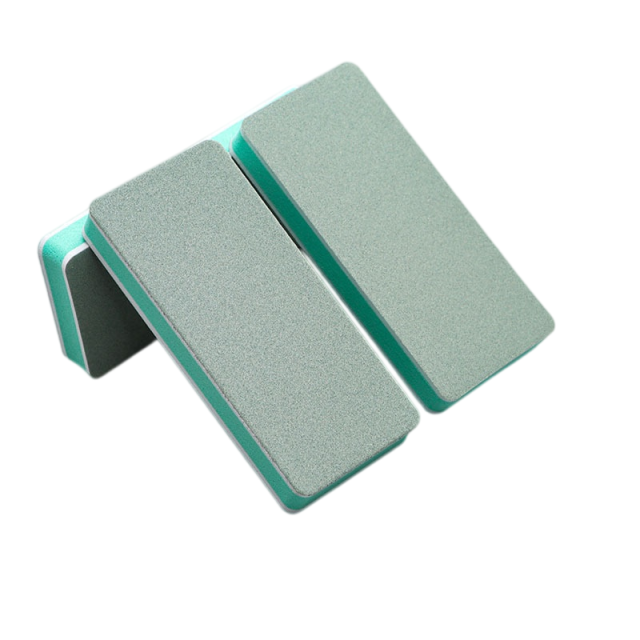 Handheld double-sided polishing board with 3 grit sizes.，wholesale beauty tools