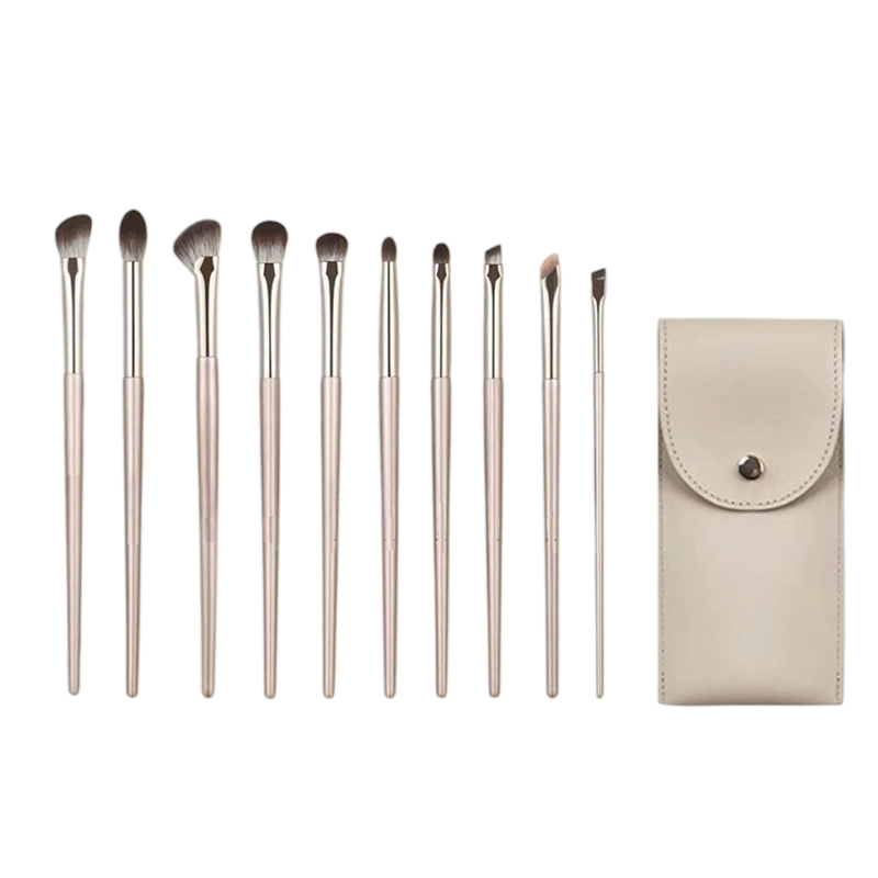 5Pcs Golden Synthetic Eye Makeup Brush Set，wholesale beauty tools