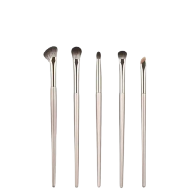 5Pcs Golden Synthetic Eye Makeup Brush Set，wholesale beauty tools
