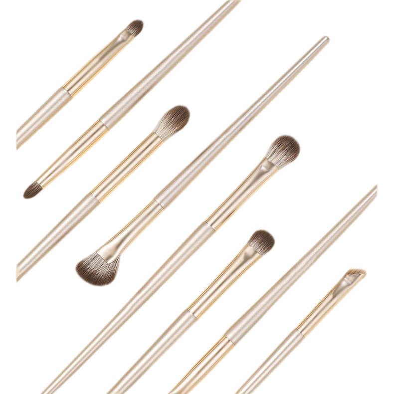 5Pcs Golden Synthetic Eye Makeup Brush Set，wholesale beauty tools