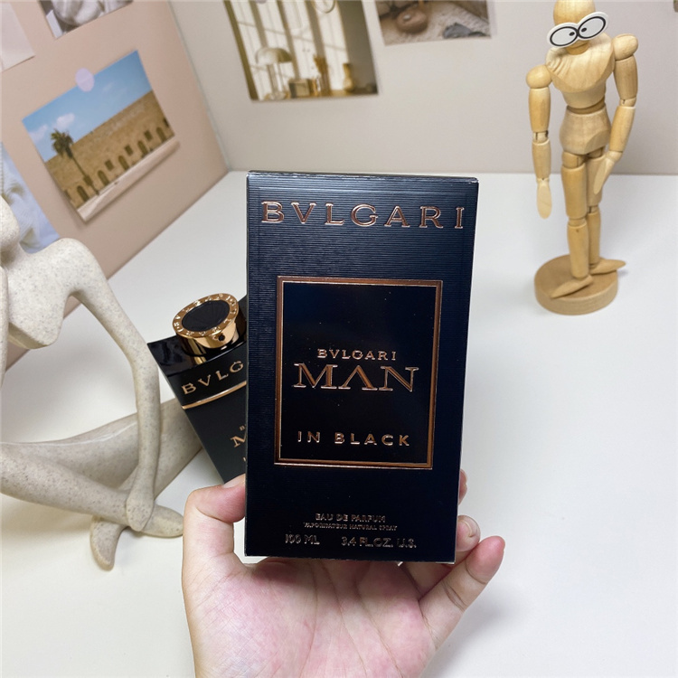 BVLGARI Man In Black 100ml EDP | Luxury Tuberose Leather Long-Lasting Men's Perfume