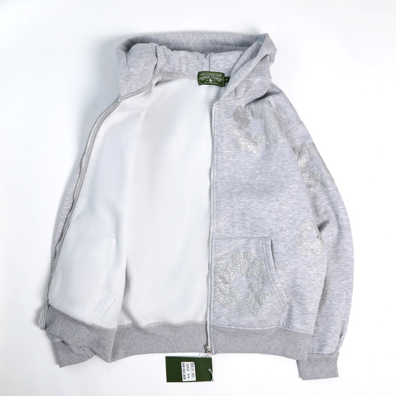 Kapok Flower Print Fleece Lined Hoodie | Unisex Warm Thickened Pullover Sweatshirt for Winter Casual