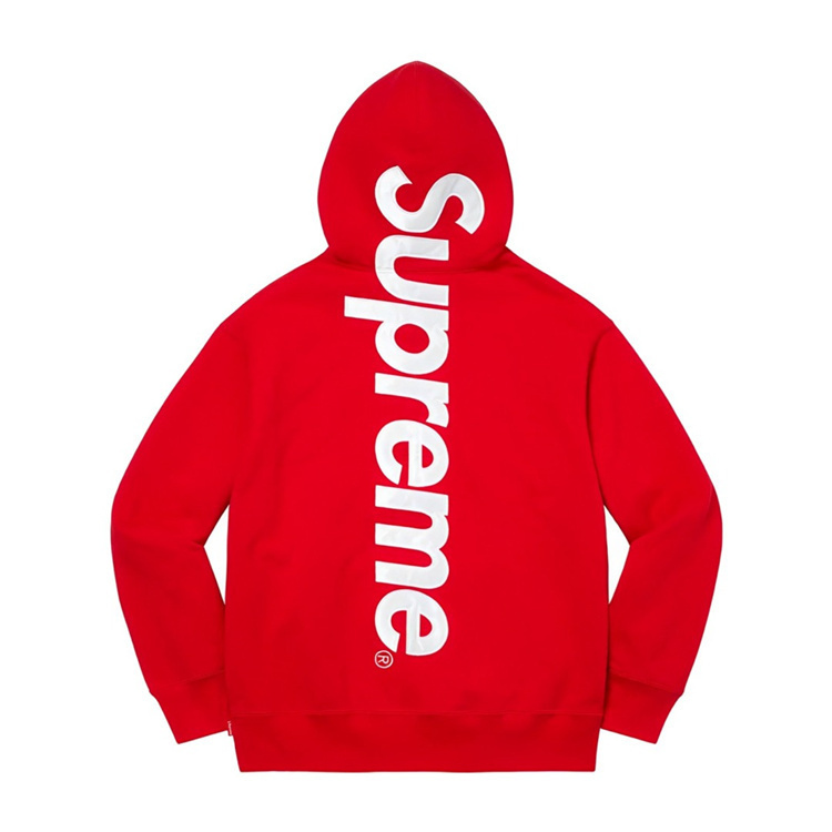 Supreme 22FW Satin Appliqué Hoodie | Premium Brushed Fleece Pullover Streetwear Logo Sweatshirt