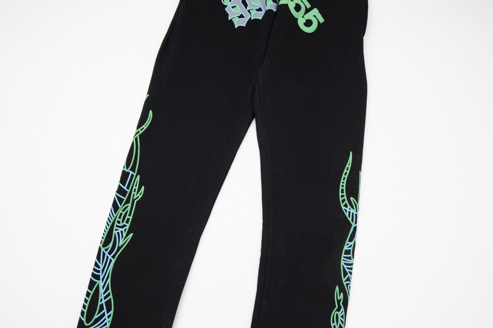 Sp5der Fleece Lined Pants | Thermal Warm Spider Logo Cargo Pants Unisex Streetwear Winter Trousers