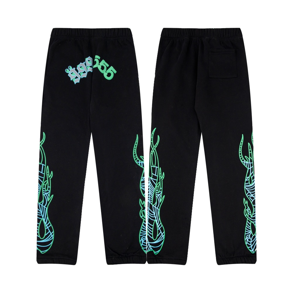 Sp5der Fleece Lined Pants | Thermal Warm Spider Logo Cargo Pants Unisex Streetwear Winter Trousers